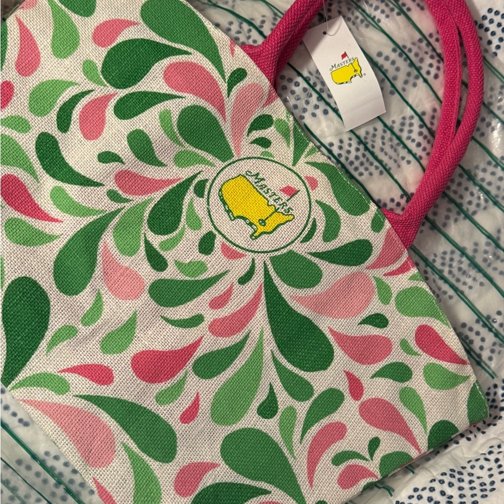 NWT Masters National Golf Tournament Keepsake Swag Jute Tote!